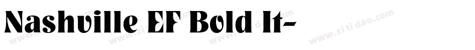 Nashville EF Bold It字体转换